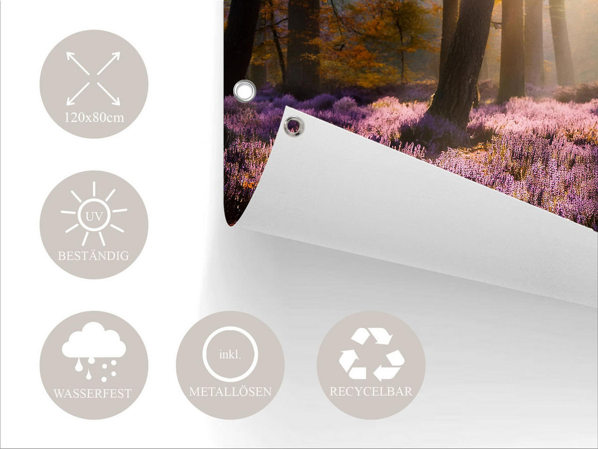 GARTEN-POSTER 120x80 cm Gartendeko: Wald - Braun, Kunststoff (120/80/2cm) - artissimo