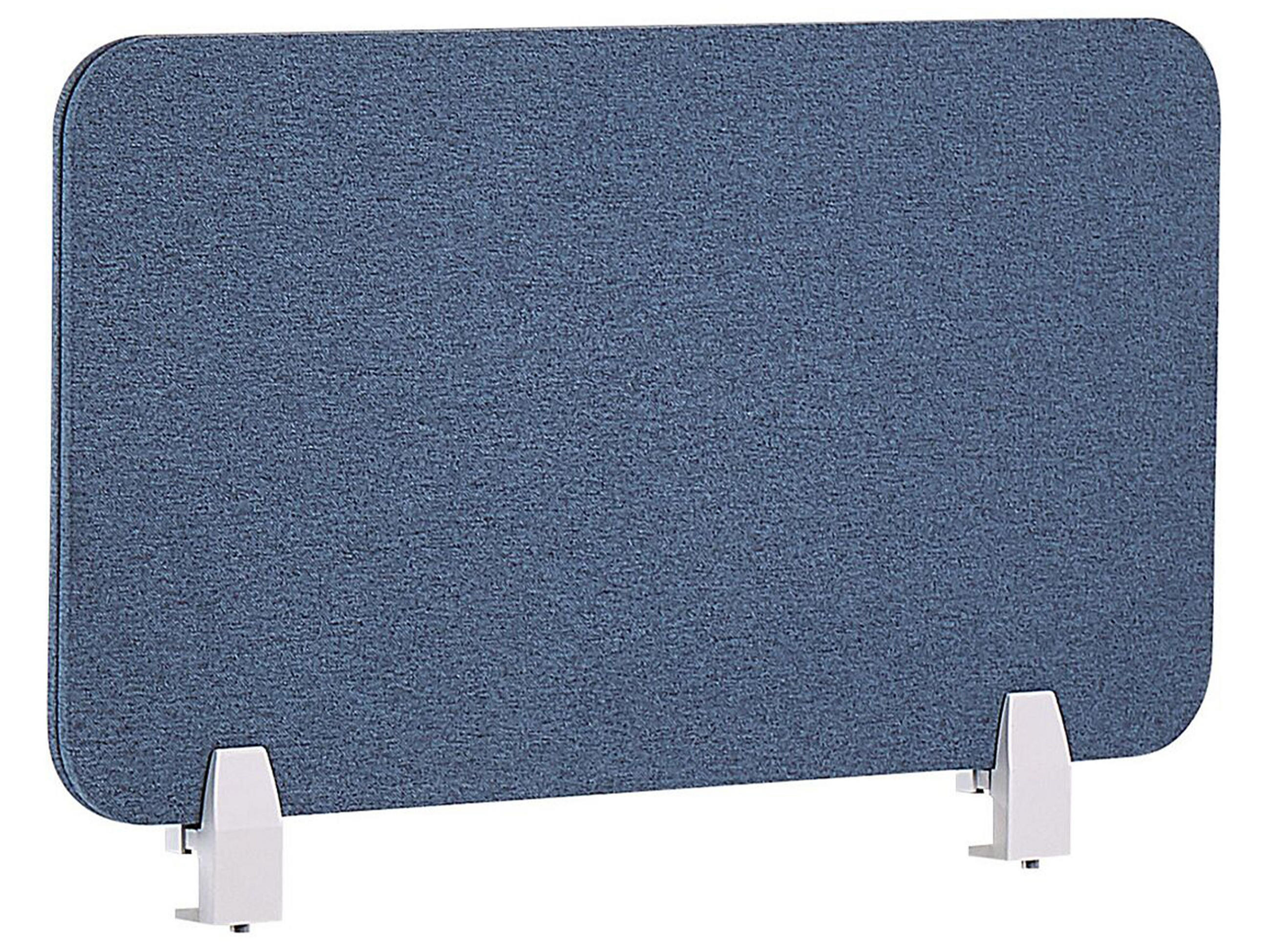SCHREIBTISCHTRENNWAND 72 x 40 cm Blau Wally - Blau, Textil (72/40/2cm) - Beliani