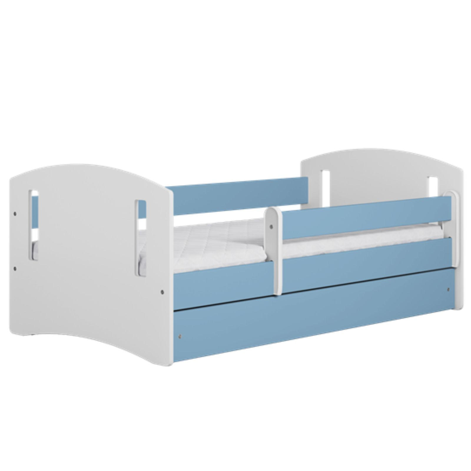 KINDERBETT CLASSIC II mit Schublade und Matratze 90/65/184 - Blau, Holzwerkstoff (80/180cm) - RAUMHIRSCH FURNITURE
