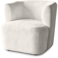 SESSEL Nori beige velour - Beige/Schwarz, Kunststoff/Textil (75/68/72cm) - Beautysofa