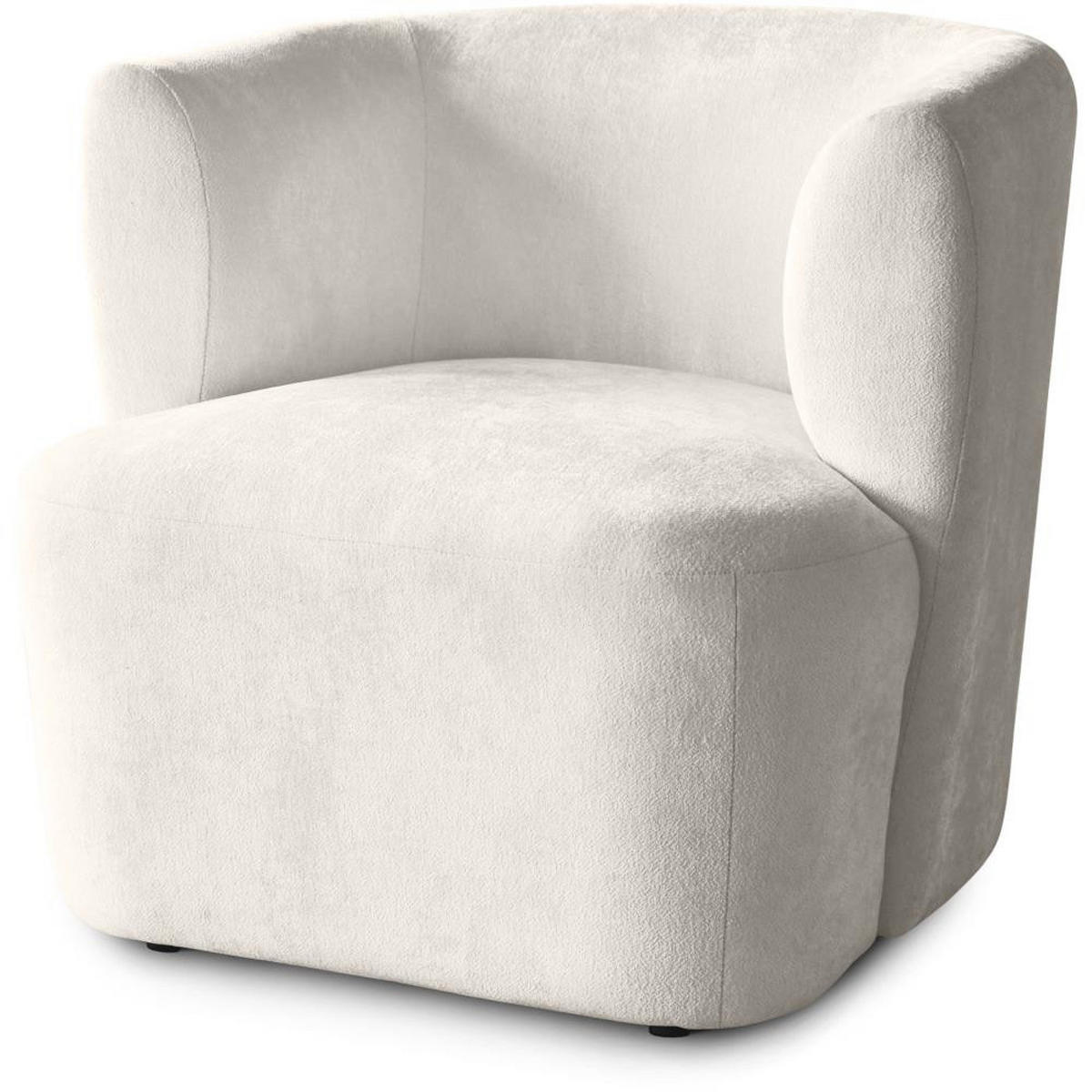 SESSEL Nori beige velour - Beige/Schwarz, Kunststoff/Textil (75/68/72cm) - Beautysofa