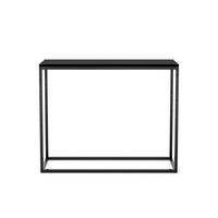 KONSOLENTISCH Well 100 Schwarz, Schwarze Beine - Schwarz, Holzwerkstoff/Metall (25/100/80cm) - Bettso