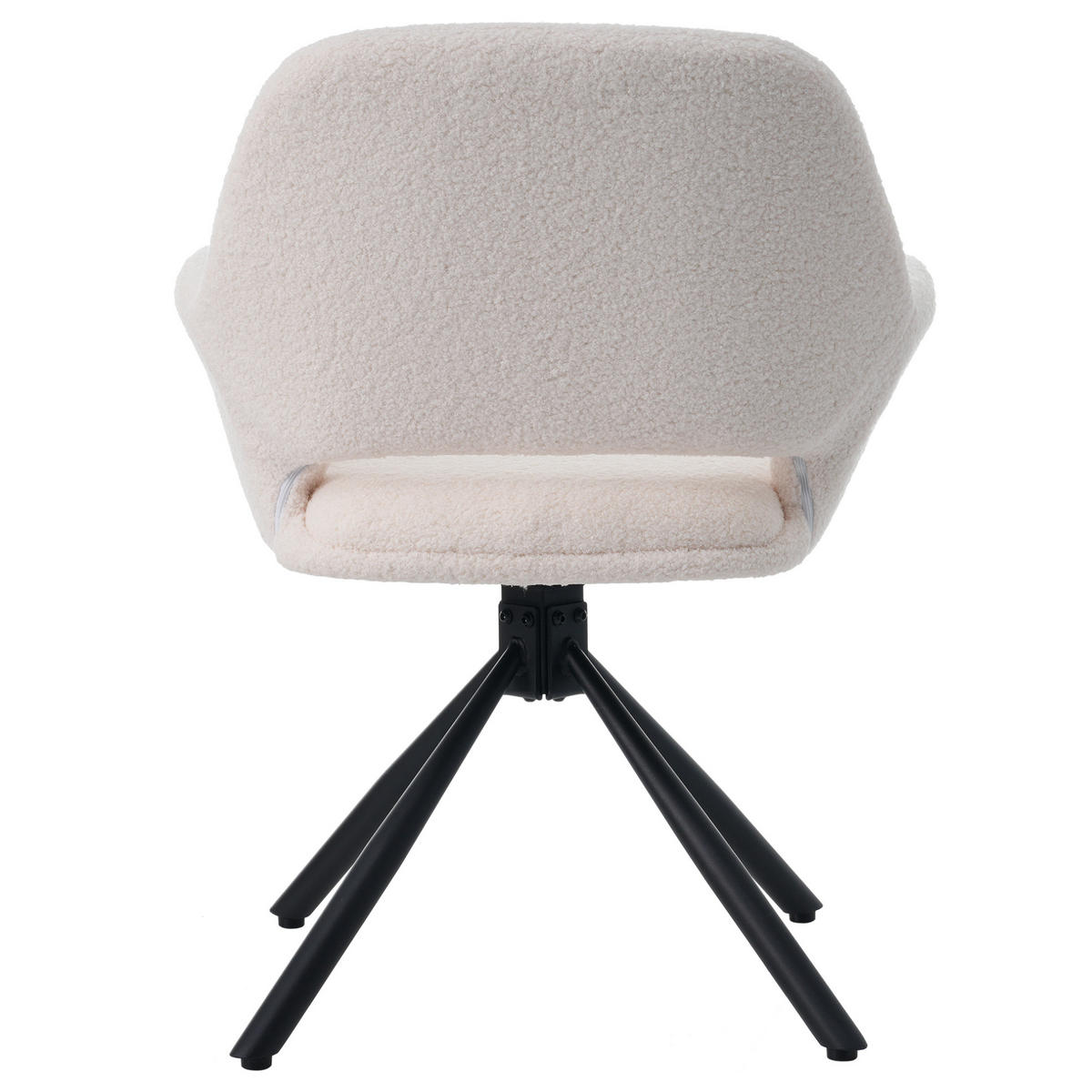 STUHL drehbar mit Armlehnen Sherpa White 6er-Set - Weiß, Metall (60/80/60.2cm) - Meubliv