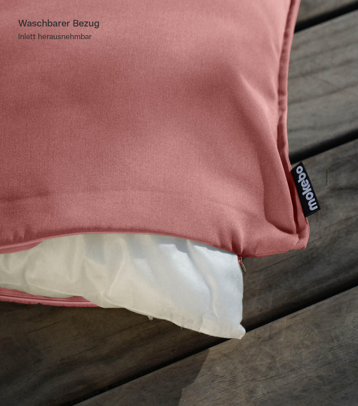 KISSENHÜLLE Die Auszeit - Pink, Textil (45/1.5cm) - Mokebo
