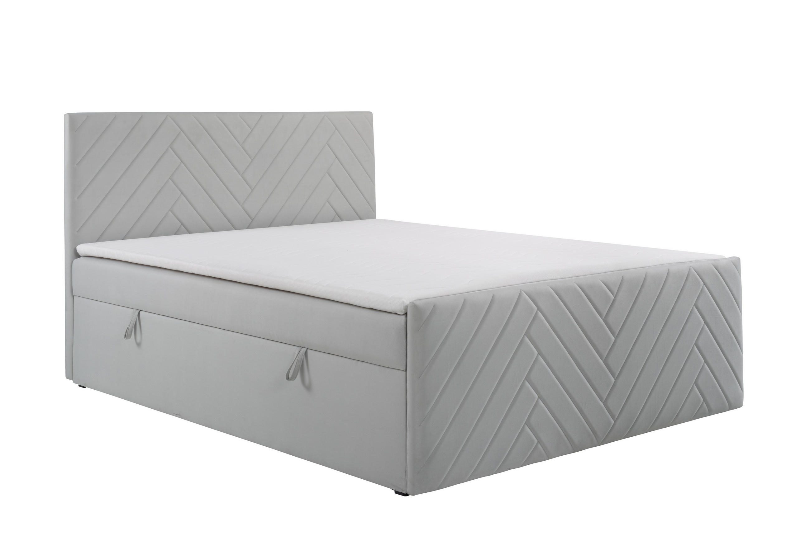KS Home Concept Boxspringbett Silber 200x200 cm
