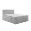 BOXSPRINGBETT NOVA mit Topper und Bettkasten, Silberfarben, 160x200 cm - Silberfarben, Textil (160/200cm) - KS Home Concept