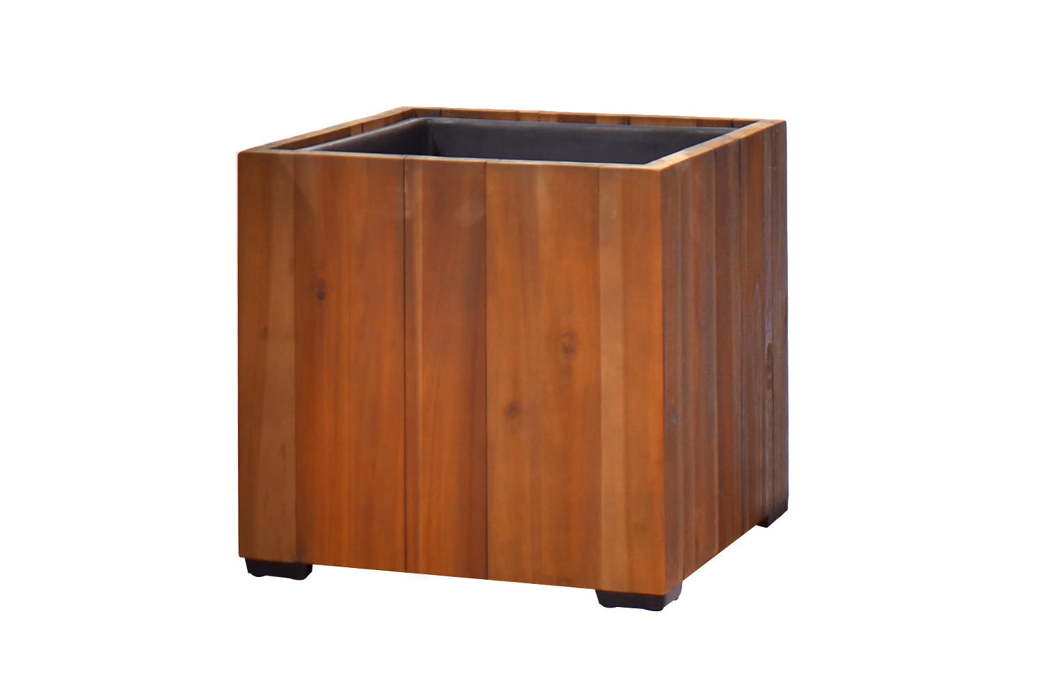 PFLANZKASTEN Colorado 4, 28x28 cm, Akazienholz, Braun - Braun, Holz (28/28/28cm) - dasmöbelwerk