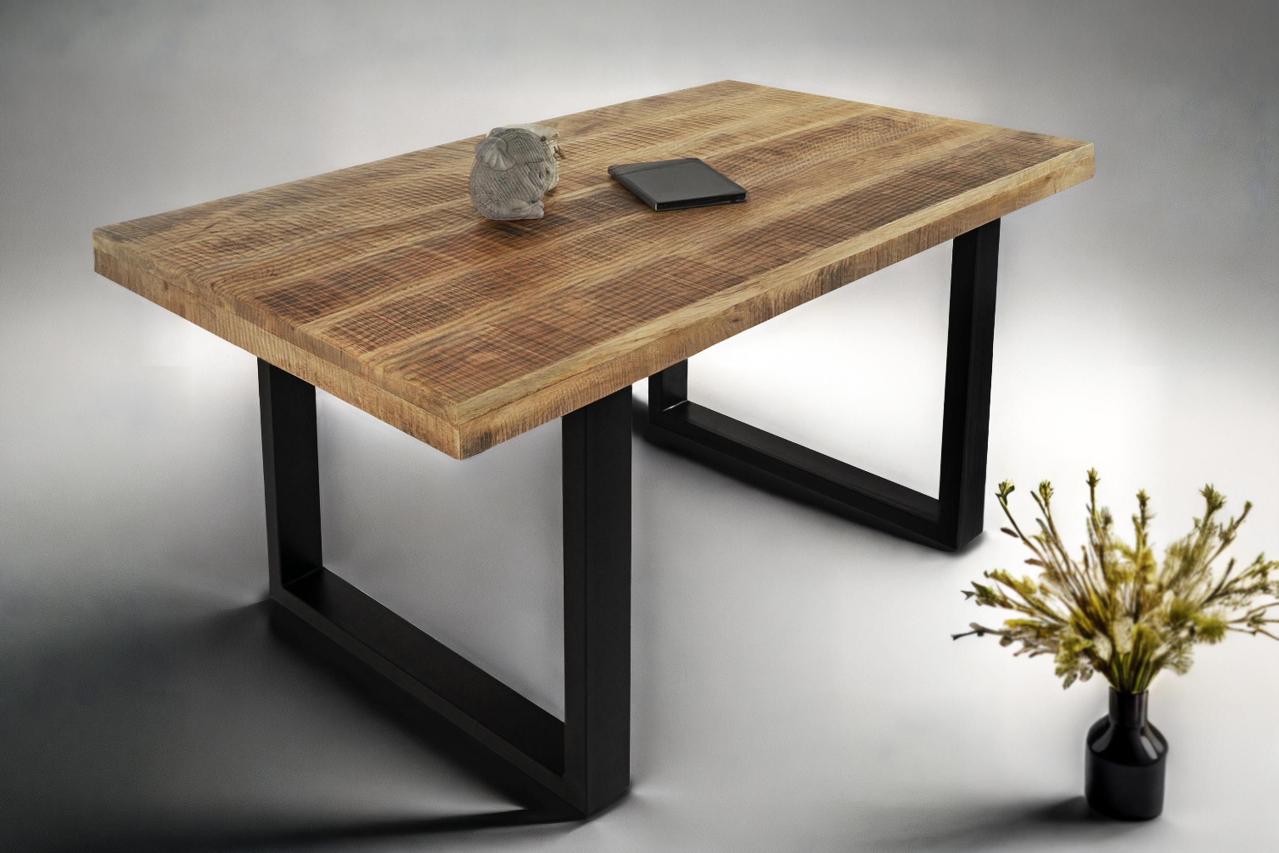 Thumbnail - SAM Esstisch, Beige, Holz, Echtholz,Mangoholz, Rechteckig,Quadratisch, U-Form, 180x77x90 cm, Esszimmer, Tische, Esstisch...