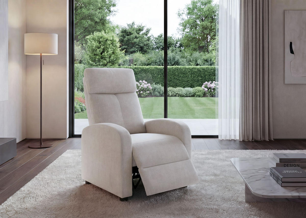 RELAXSESSEL Beige - Beige, Textil (67/102/90cm) - MCW