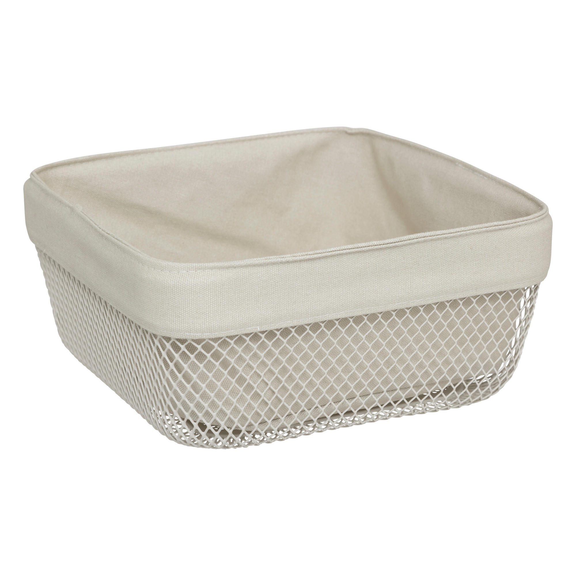 BROTKORB Mayaj 25,5/25,5/11,5 cm - Beige, Metall (25.5/11.5/25.5cm) - 5five Simply Smart