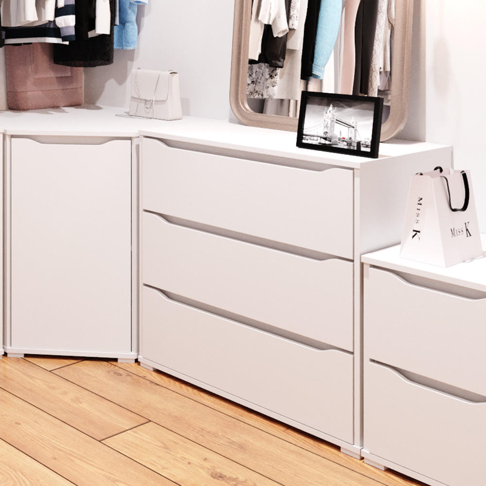 KOMMODE Ruben Weiß 80 x 77.6 cm - Weiß, Holzwerkstoff (48/77.6/80cm) - Vicco