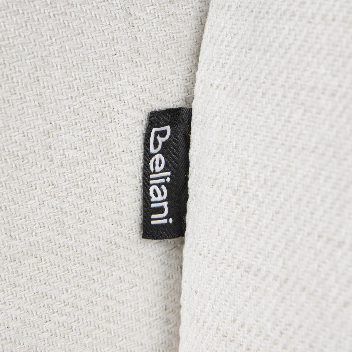JOBB OLDALI DÍVÁNY Szövet Törtfehér Yvoire - fekete/krém, textil (68/72/151cm) - Beliani