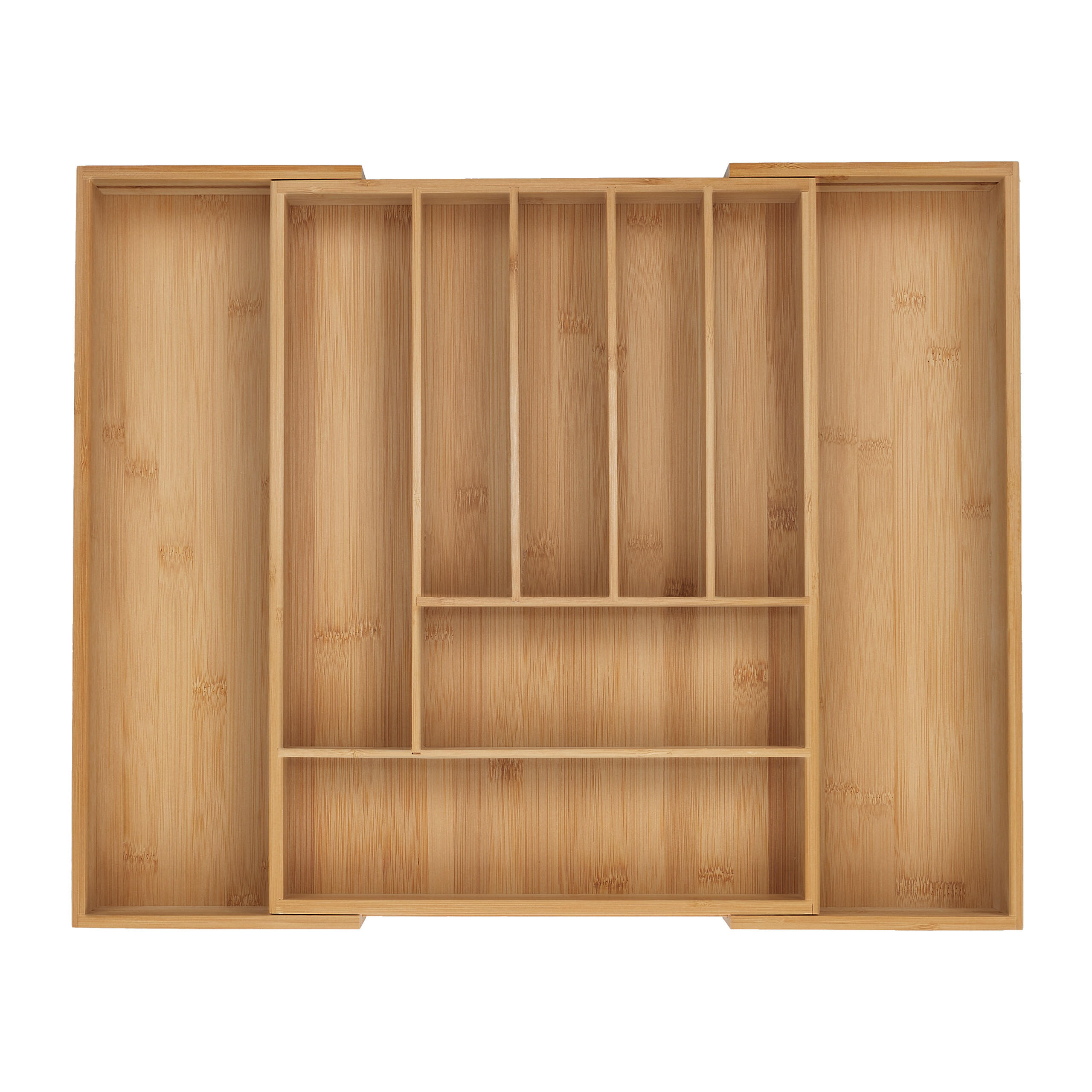 BESTECKKASTEN - Hellbraun, Holz/Kunststoff (53.5/5/43cm) - Relaxdays