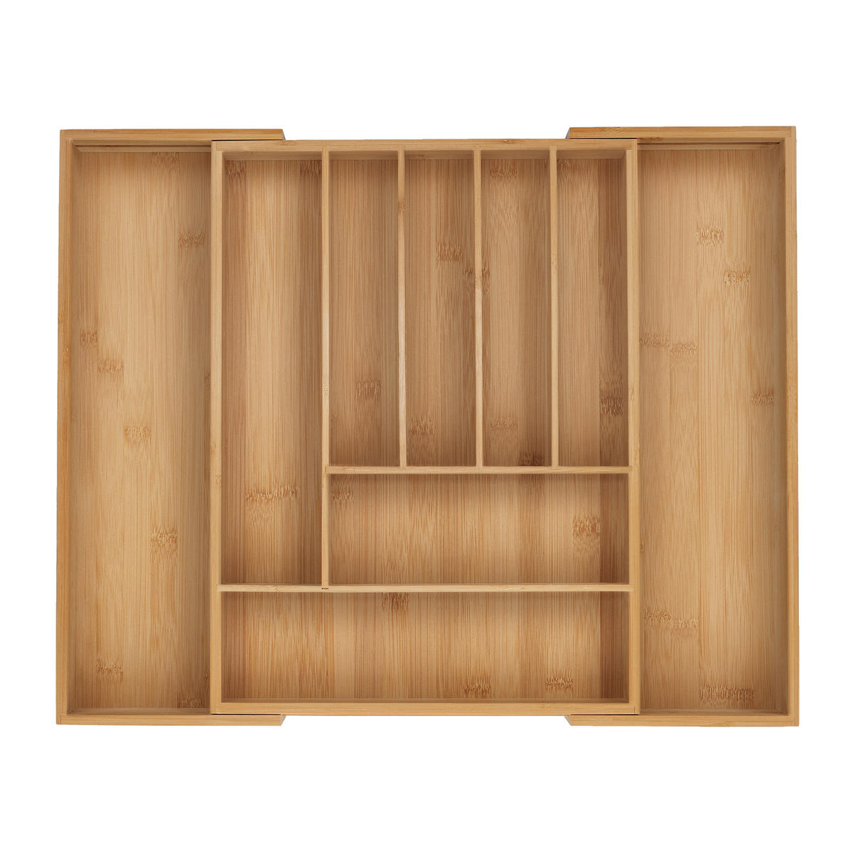 BESTECKKASTEN - Hellbraun, Holz/Kunststoff (53.5/5/43cm) - Relaxdays