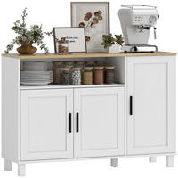 SIDEBOARD Weiß, 3 Türen, 110/33/75 cm - Weiß, Holz (110/75/33cm) - PANGIVO