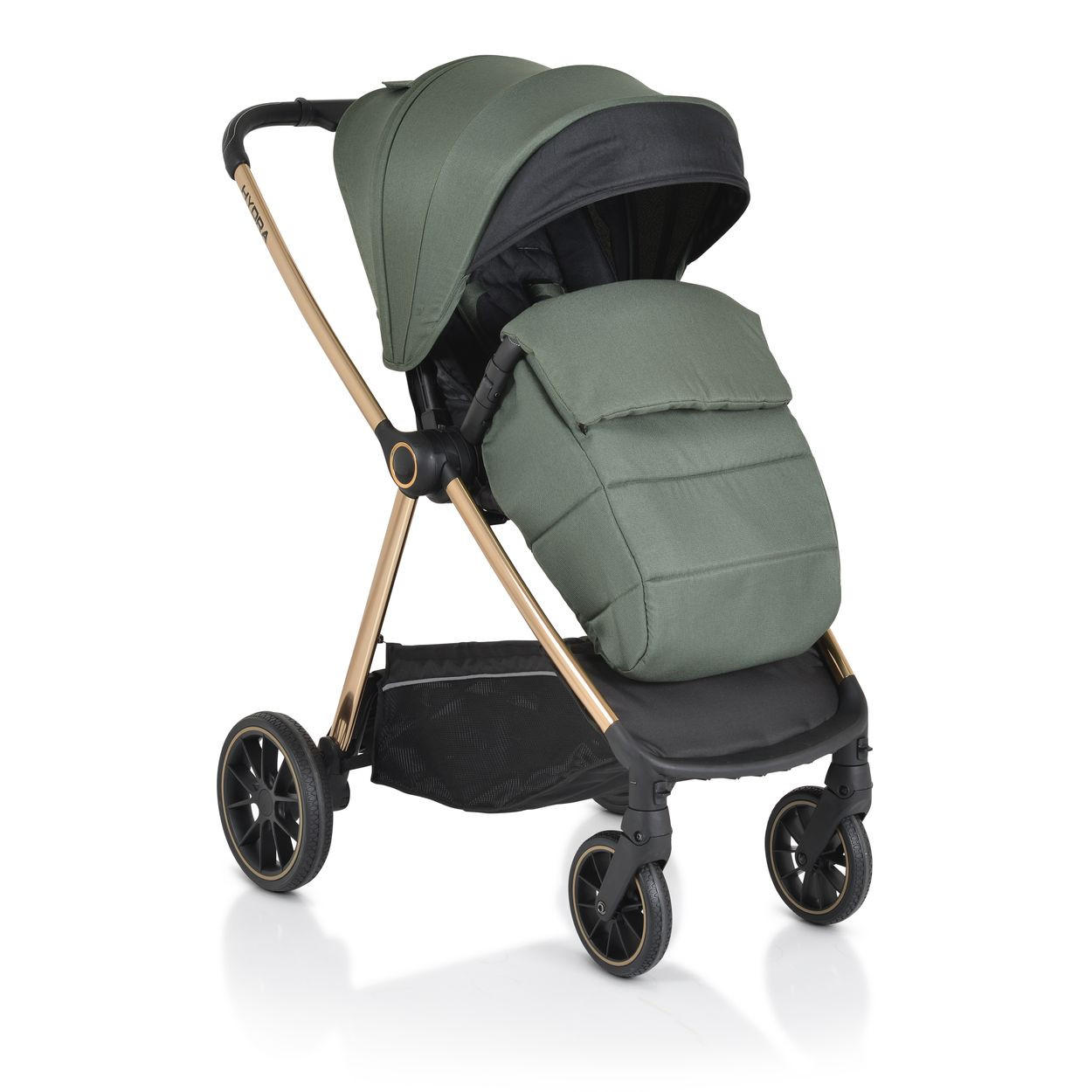KINDERWAGEN 2 in 1 Hydra grün Babywanne Sportsitz Fußabdeckung Moskitonetz - Grün, Metall (80/63/105cm) - Cangaroo