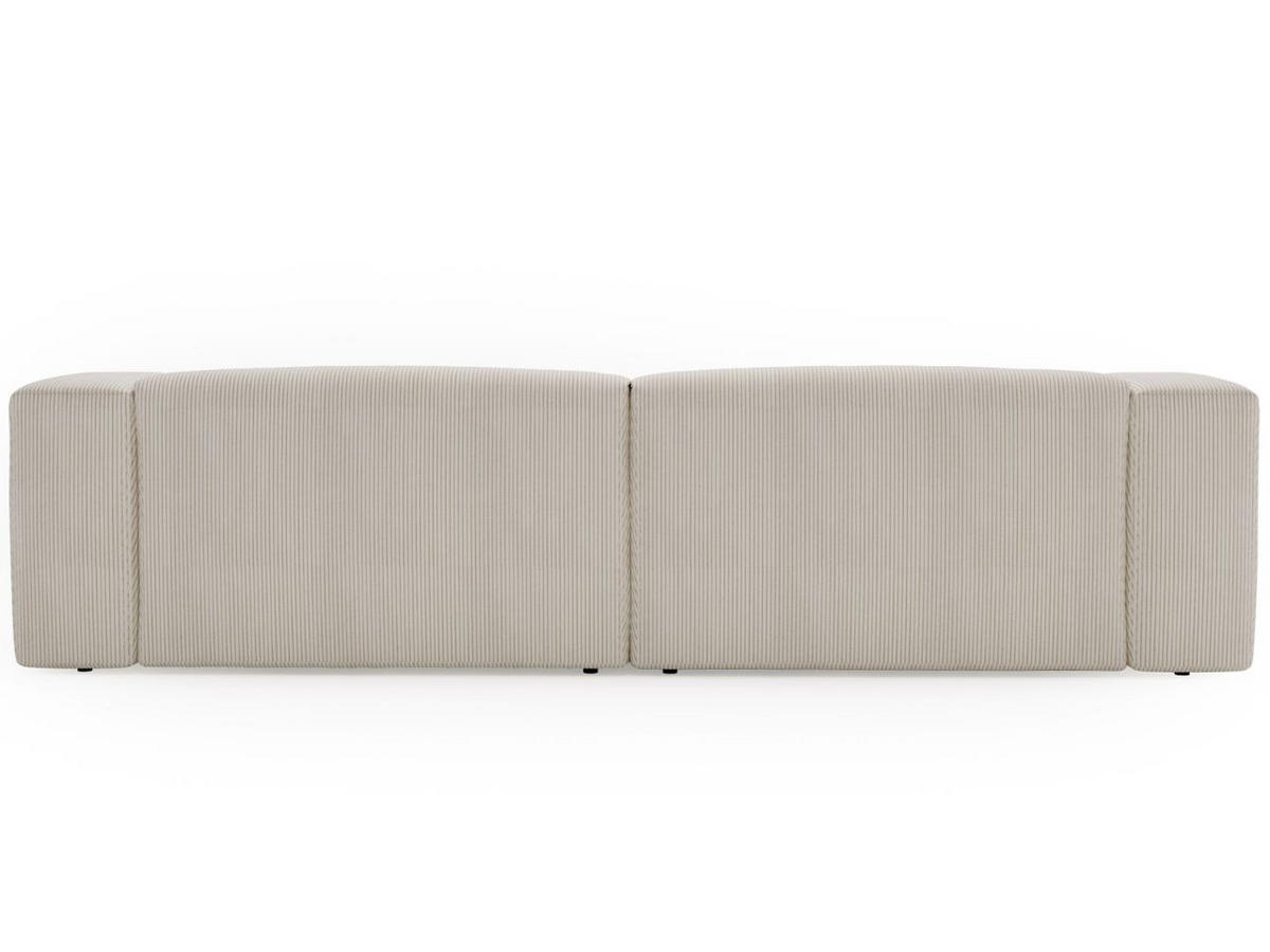 SOFA 240/85/80 Creme Landi - Creme/Schwarz, Kunststoff/Textil (240/85/80cm) - Graingold
