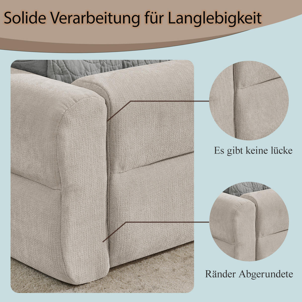 POLSTERBETT 140x200 cm Chenille beige - Beige, Kunststoff (140/200cm) - Fortuna Lai