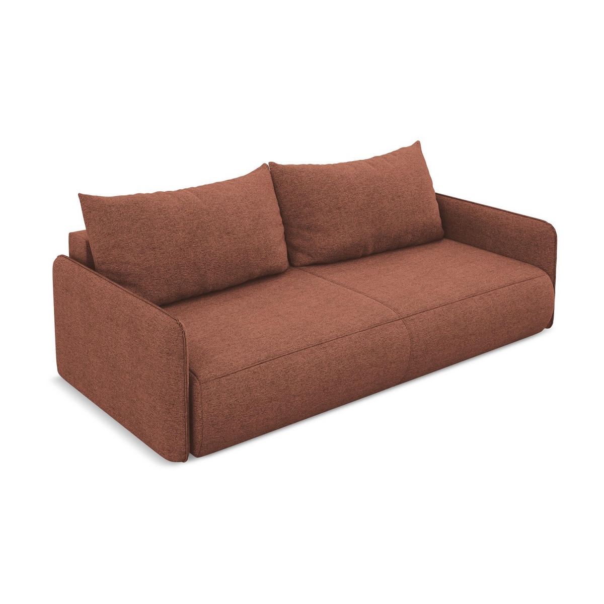 3-SITZER SOFA mit Schlaffunktion Chenille Stoff Pink - Pink/Hellrosa, Kunststoff/Textil (216/86/105cm) - LaMiaSofa