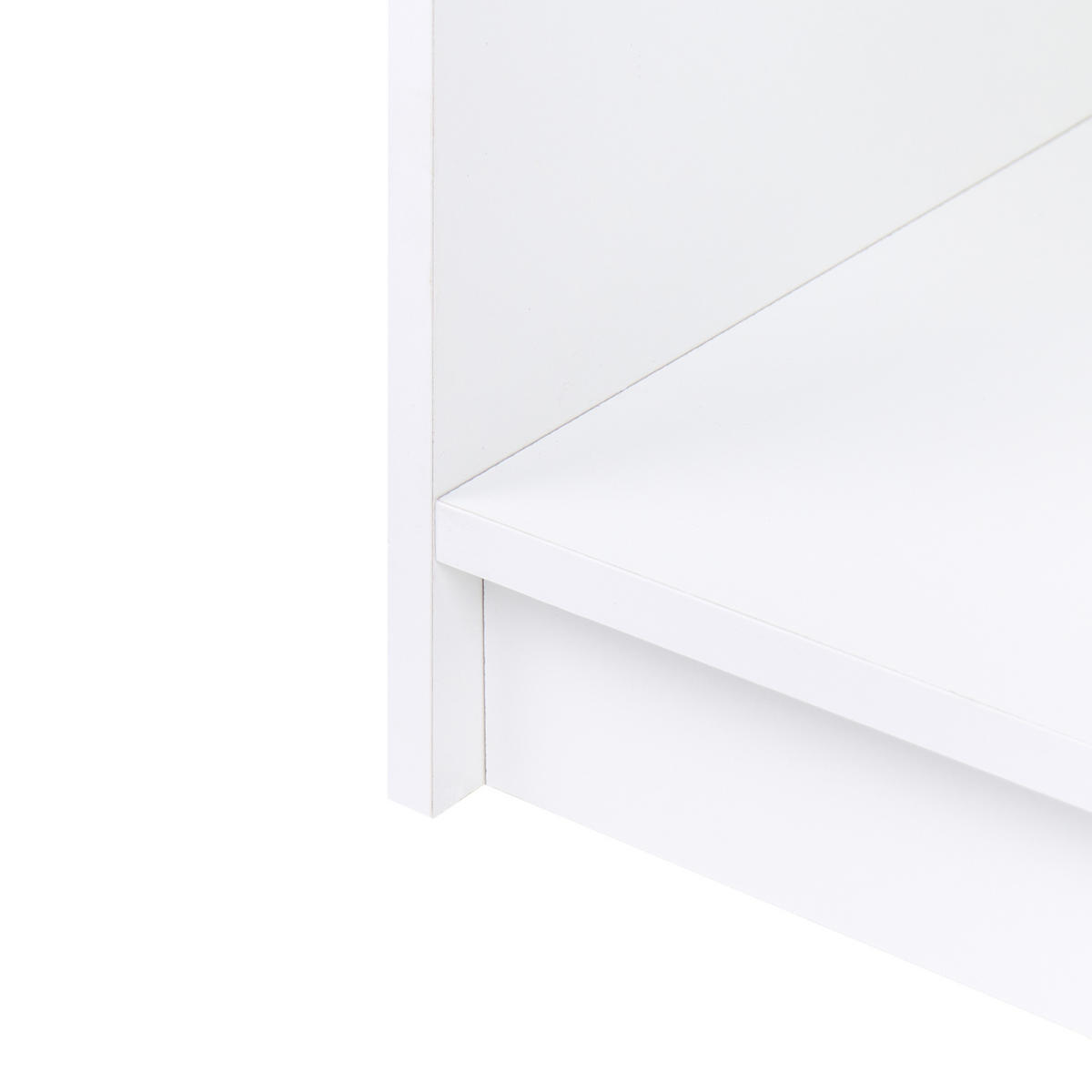 BÜCHERREGAL mit 3 Ebenen 117 cm Weiß Zehna - Weiß, Holzwerkstoff (80/117/40cm) - Beliani