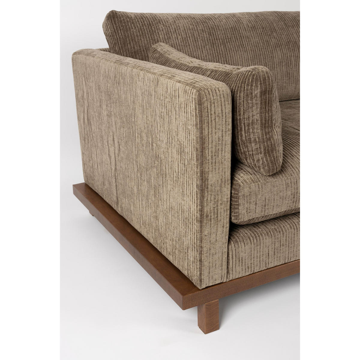 SOFA 4,5-SITZER Blossom Moss/ Grün - Braun/Grün, Textil (335/80/101cm) - Zuiver