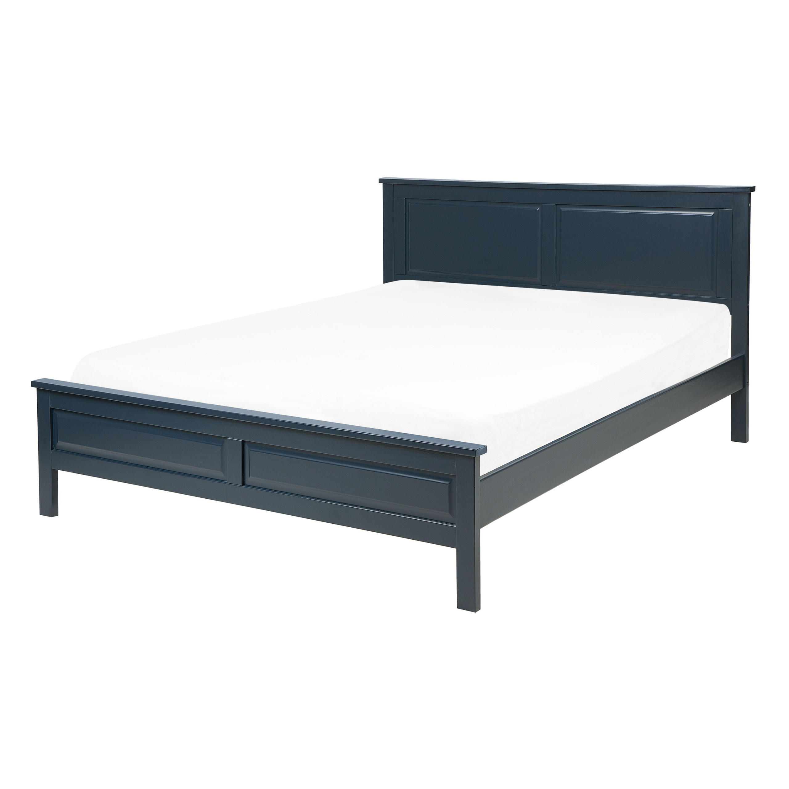 HOLZBETT 140/200cm Dunkelblau Olivet - Dunkelblau, Holz (140/200cm) - Beliani