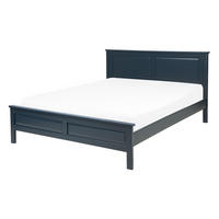 HOLZBETT 140/200cm Dunkelblau Olivet - Dunkelblau, Holz (140/200cm) - Beliani