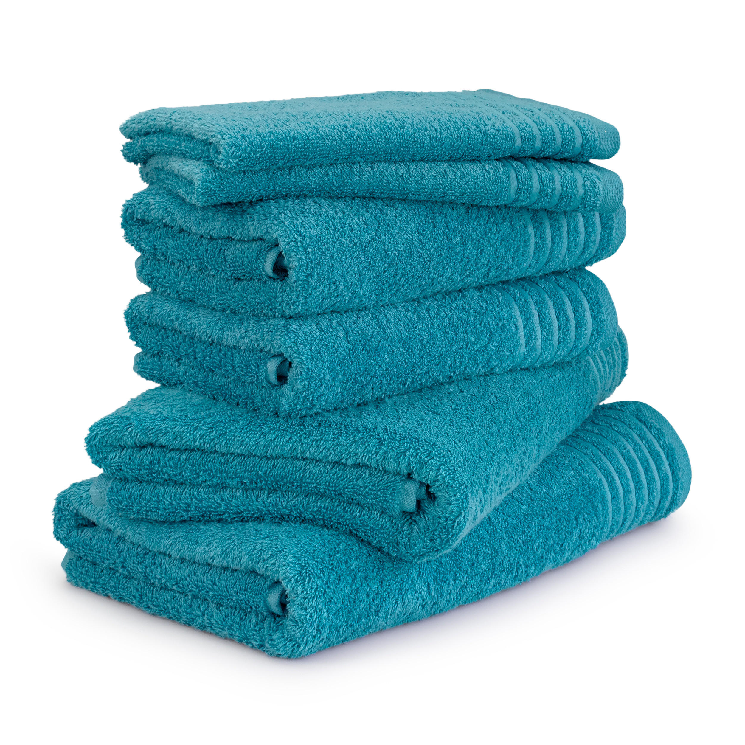 HANDTUCHSET NEW CLASSIC 6-TLG - Türkis, Textil (50/100cm) - MÖVE