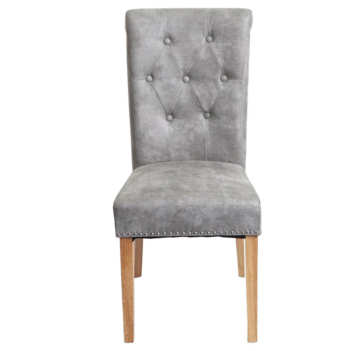 ESSZIMMERSTUHL FIELD Hellgrau 2er-Set - Hellgrau, Textil (47/98/62cm) - MCW