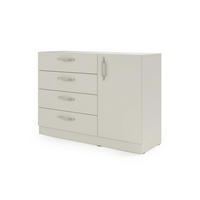 KOMMODE BRISSO BRK2 120,5/85/40 cm in Kaschmir mit Metallgriffen - Kaschmir, Holzwerkstoff/Metall (121/85/40cm) - Deine Möbel 24