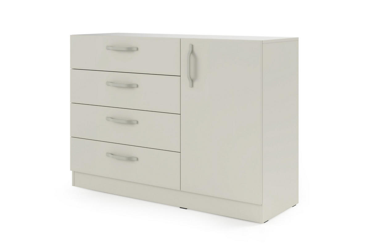 KOMMODE BRISSO BRK2 120,5/85/40 cm in Kaschmir mit Metallgriffen - Kaschmir, Holzwerkstoff/Metall (121/85/40cm) - Deine Möbel 24