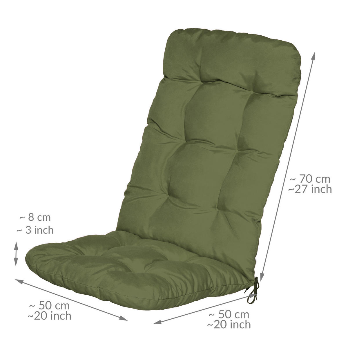 HOCHLEHNER Flair HL 120x50x8cm Olivgrün - Olivgrün, Textil (50/120cm) - Beautissu 