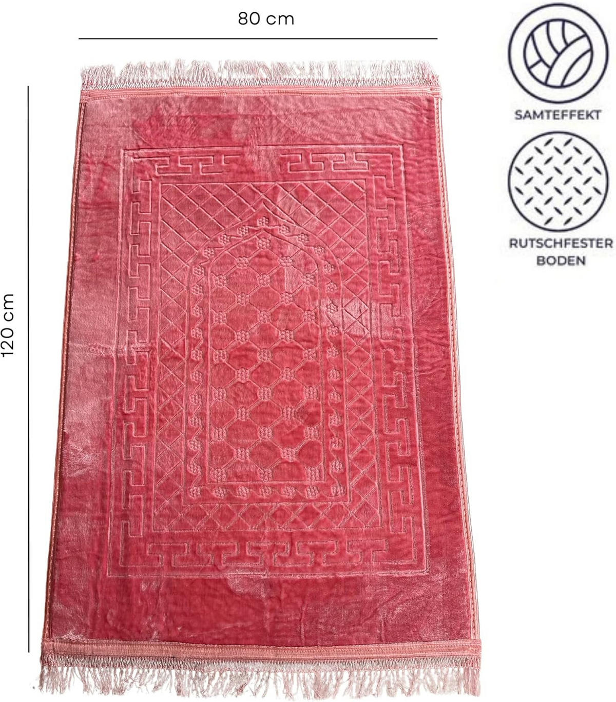 ORIENTTEPPICH Gebetsteppich Islam Seccade (Rosa) - Rosa, Textil (80/120cm) - Gowoll