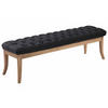 SITZBANK 150/38 cm Stoff schwarz - Schwarz/Naturfarben, Holz/Textil (150/46/38cm) - CLP