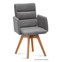 ARMLEHNSTUHL drehbar (8er-Set) Dorri 52x92x60 Eiche geölt/Grau - Eichefarben/Grau, Kunststoff (60/92/52cm) - 58aufmkessel