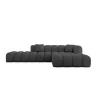 ECKSOFA Ottomane Rechts OLEA-L2 - 289x176x71 cm Anthrazit - Anthrazit/Schwarz, Holzwerkstoff/Kunststoff (289/176cm) - ALTDECOR