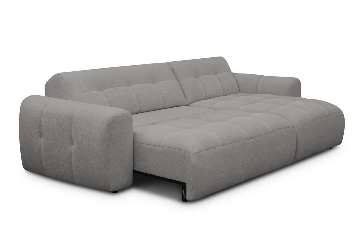 ECKSOFA LUMERO 4-Sitzer RECHTS, taupe - Taupe/Schwarz, Holz/Textil (275/166cm) - Courtois Laville