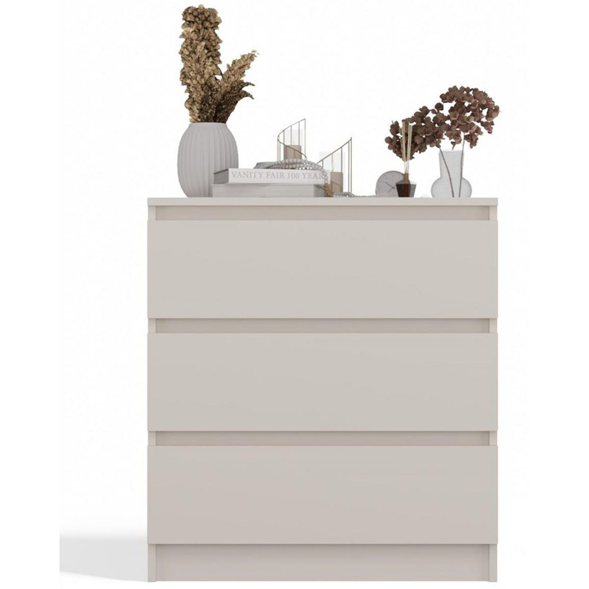 KOMMODE Malwa greige, 75 x 70 x 40 cm - Kaschmir, Holzwerkstoff (70/75/40cm) - Selsey
