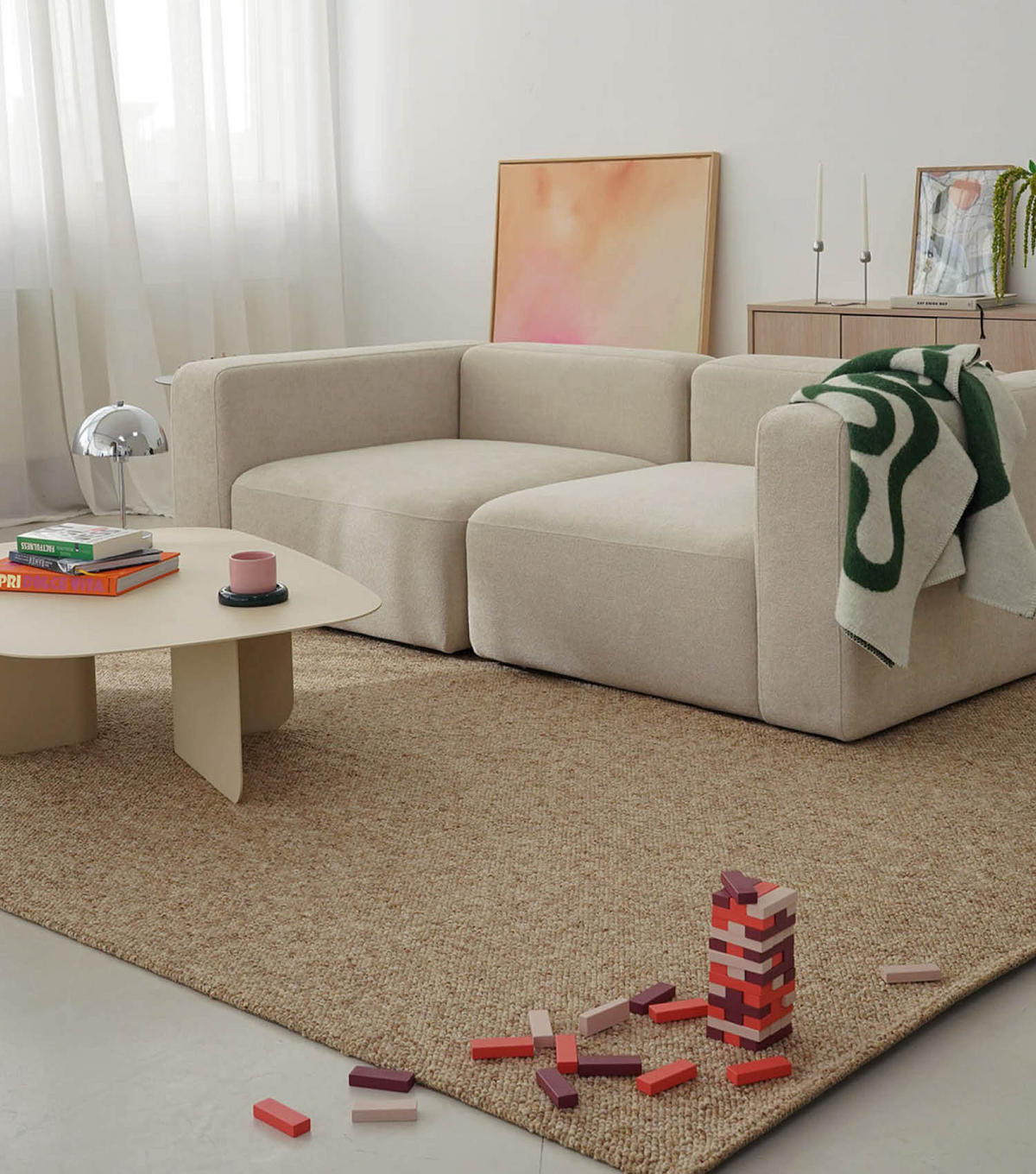INDOORTEPPICH Loop - Creme, Kunststoff (200/290cm) - Mokebo