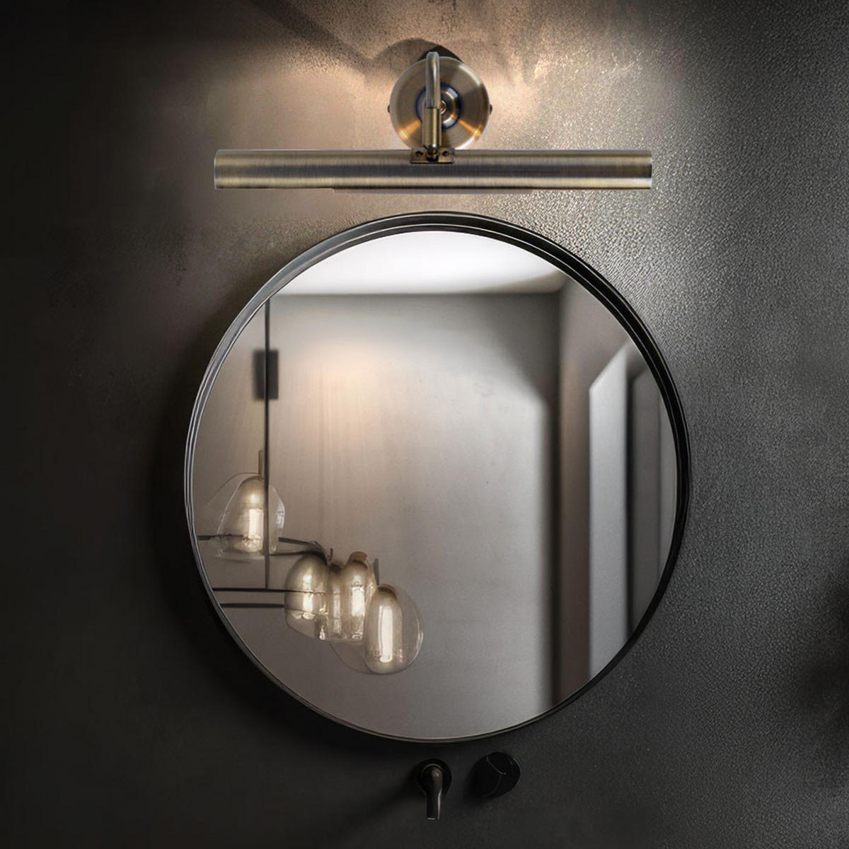 LED WANDELEUCHTE Picture Messing - Messingfarben, Metall (36.5/21/36cm) - Globo Lighting