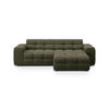 ECKSOFA rechts Kendal aus strukturiertem Stoff amazonasgrün 4 Sitzplätze - Waldgrün, Textil (173/256cm) - Micadoni