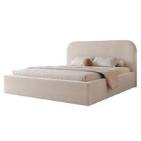 POLSTERBETT FUZZI 180x200 cm Kaltes Beige Bouclé (Stoff Now or Never) - mit Bettkasten und Lattenrost - Beige, Holzwerkstoff/Textil (180/200cm) - Ravio