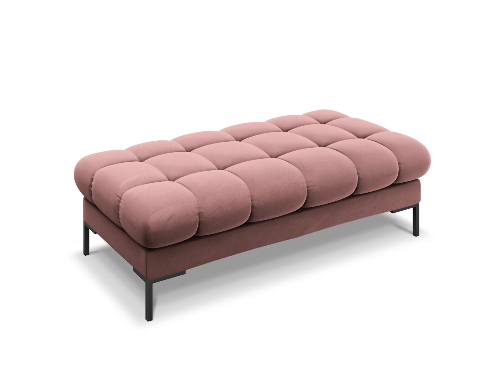 BANK Mamaia aus Samt rosa 2 Sitzplätze - Pink, Textil (133/41/62cm) - Micadoni