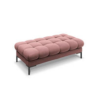 BANK Mamaia aus Samt rosa 2 Sitzplätze - Pink, Textil (133/41/62cm) - Micadoni