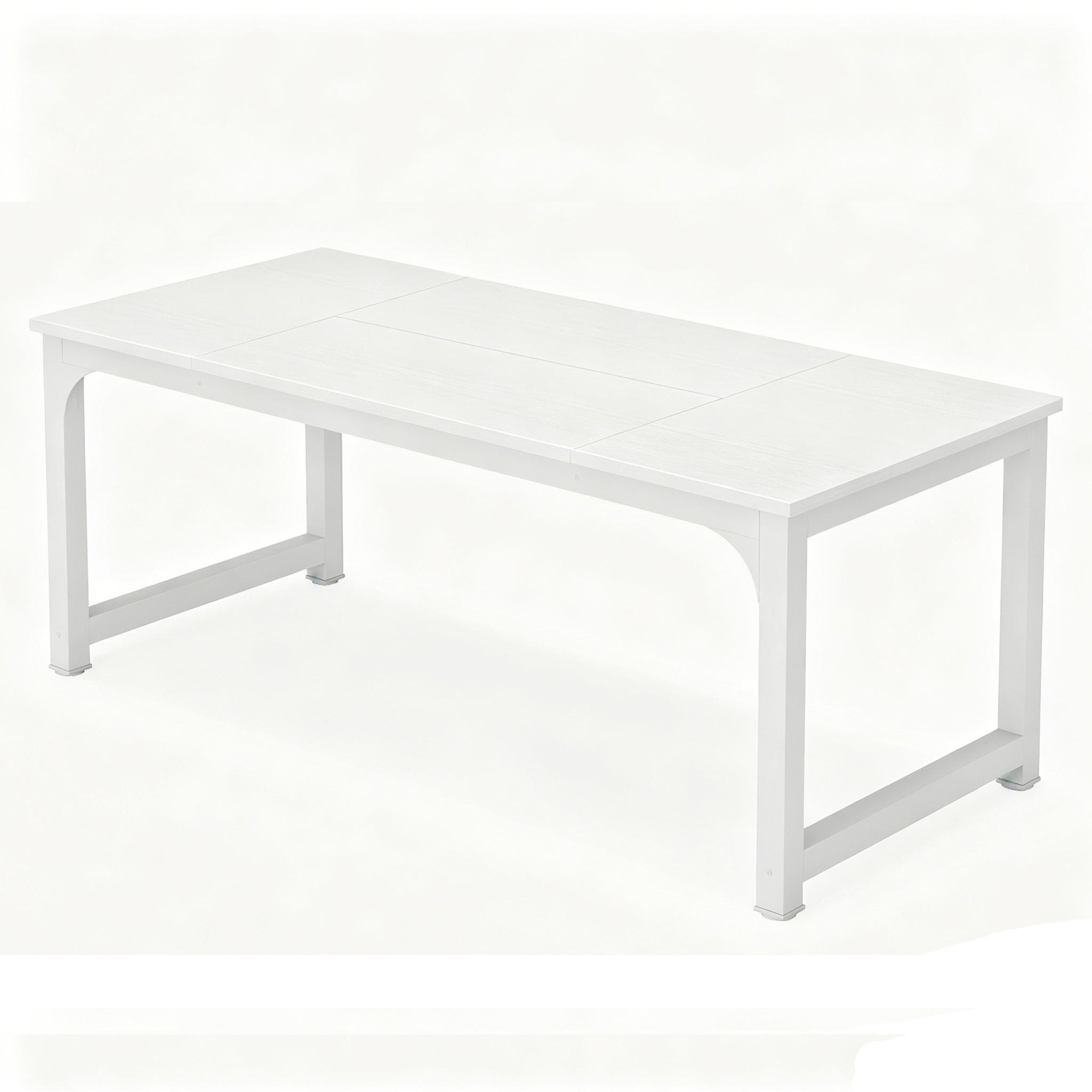 SCHREIBTISCH 180/80/75 cm Weiß moderner Arbeitstisch - Weiß, Holz (180/90/75cm) - Kaket
