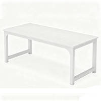 SCHREIBTISCH 180/80/75 cm Weiß moderner Arbeitstisch - Weiß, Holz (180/90/75cm) - Kaket