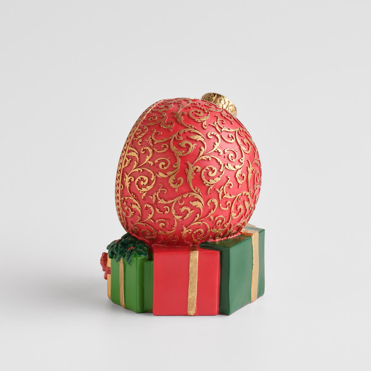 DEKOFIGUR Led SANTIO, 16 x 14 cm, Rot, Beleuchtet Weihnachtsfigur, Weihnachtsdeko, Deko Wohnzimmer, Winter Christmas, XMAS Geschenk - Rot, Kunststoff (12.5/16/14cm) - home&you