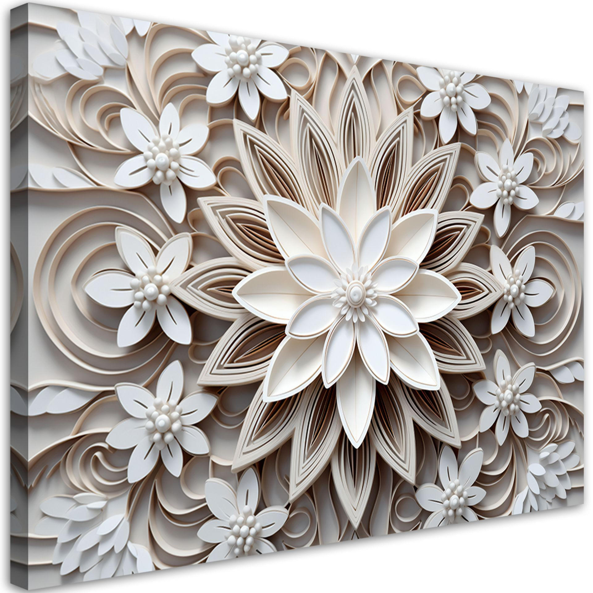 KUNSTDRUCK Weiß 120/80 cm - Weiß, Textil (120/80cm) - KUNSTLOFT