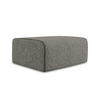POUF Strukturstoff Stoff Grau - Dunkelgrau/Beige, Kunststoff/Textil (90/80/60cm) - Makamii