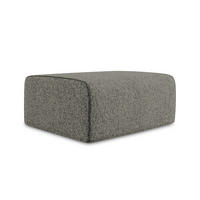 POUF Strukturstoff Stoff Grau - Dunkelgrau/Beige, Kunststoff/Textil (90/80/60cm) - Makamii